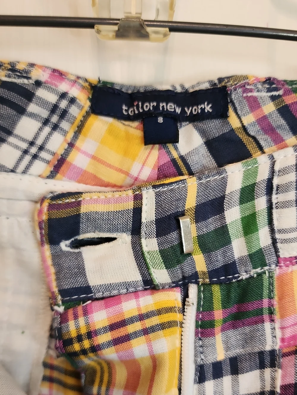 Tailor New York Madras Quilt Plaid Golf, Any Occcasion Pants, Pink, Green, Navy - Picture 12 of 12